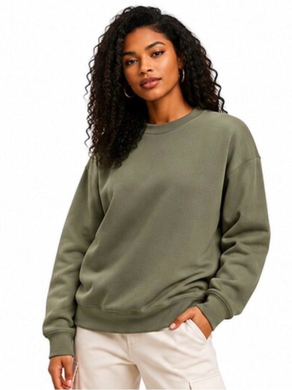 Gildan Crewneck Heavy Blend sweatshirt blank HTV - unisex military green - M
